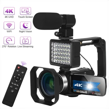2024 Камера Видеокамери Цифрови Блог за Tiktok YouTube Recorder Ultra HD 3.0 Инча 56 Mp, WiFi IR за Нощно Виждане