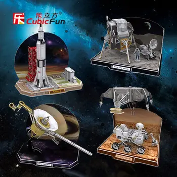 3d пъзели, модел на Лунния модул на Аполо, Творчески космоса от Китайската космическа ракета, пътуване, на 5 март Слънчевата система, детски образователни играчки