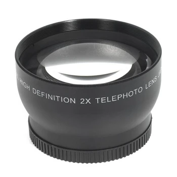 52 мм професионален обектив телеконвертера с обектива и чанта за съхранение 2.0 x с многослойно покритие за микрокосмоса снимки