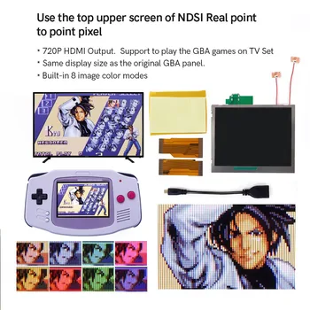 720P GBA HDMI-Съвместим LCD-комплект За Gameboy Advance Tihomir LCD с ретро пиксел TFT подсветка LCD дисплей За GBA LCD С черупки