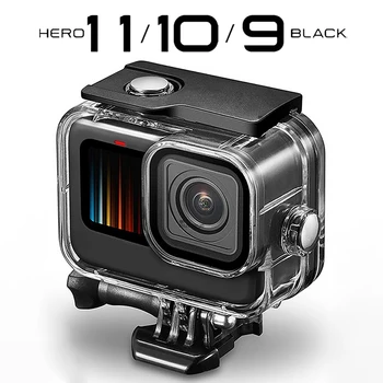 GoPro Hero 11 10 9 Черен Водоустойчив Калъф За Гмуркане Защитен Калъф За Подводно Гмуркане 60 М За Go Pro 9 10 11 GoPro Accessorie