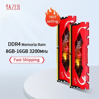 JAZER Desktop DDR4 Memory 8GB 16GB, 3200 Mhz Нов Dimm Memoria Овни PC4 Поддръжка на десктоп памет Слот на дънната Платка DDR4 Memory