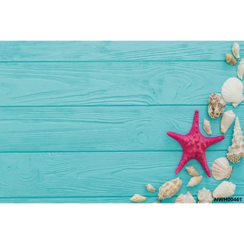 Laeacco Лятна мивка морска звезда, дървена дъска, на сцената, на фона на детска фотография, Портретна фон за фото студио