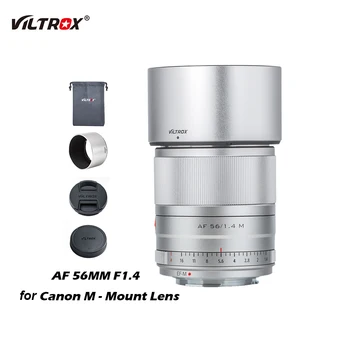 VILTROX 56 мм Обектив F1.4 EF-M Портретен Обектив с Автофокус с голяма бленда, APS-C Prime Lens За Обективи на Фотоапарати Canon EOS M M5 M10