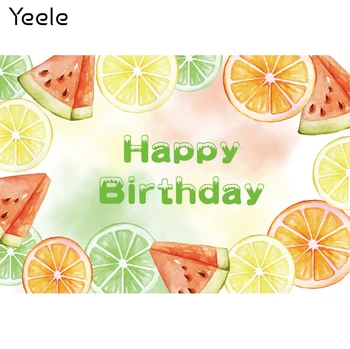 Yeele Photocall Летен Детски душ Фонове за рождения Ден на Orange Водещата парти Фон за снимки във фото студио