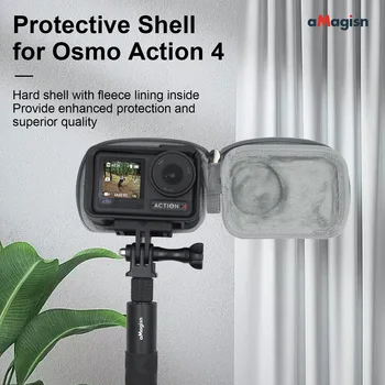 За DJI Osmo Action 4/3 Body Bag Сива мини-откриване дизайнерска чанта за съхранение на аксесоари спортни камери