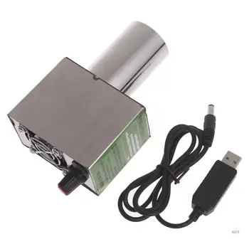 Захранва от USB порта вентилатор барбекю вентилатор вентилатор въглища електрически стартер за въглища кабел-адаптер за къмпинг, пикник 5V 2А в пакет