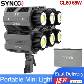 Комплекти SYNCO COLBOR CL60 мощност 65 W COB за осветление фотостудий, фотолампы, осветление за видео, осветление за фотография, а приложение за управление на