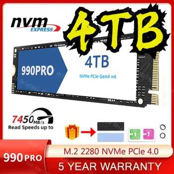 Нов 990 Pro SSD 4 TB И 2 TB 1 TB 500G NVMe PCIe 4.0 M. 2 2280 Твърд Диск за Лаптоп PS5 PlayStation5 Mini PC Лаптоп Компютърни Игри