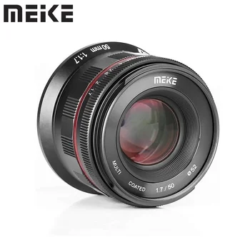 Полнокадровый обектив Meike 50mm f1.7 с ръчно фокусиране с голяма бленда за беззеркальной фотоапарат Sony E-Mount
