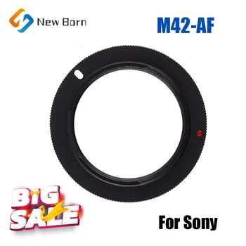 Преходни пръстен за обектива M42-AF M42 с резба монтиране на Обектива AF Mount на Sony, Minolta Alpha a200 a350 A390 A550 A580 A700 a900 DSLR Фотоапарат черен