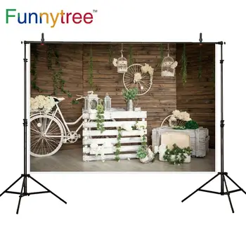 Реквизит за снимки с цветове Funnytree фон под наем дървени тапет фон фотозона за душата на детето студио за сватбена фотосесия
